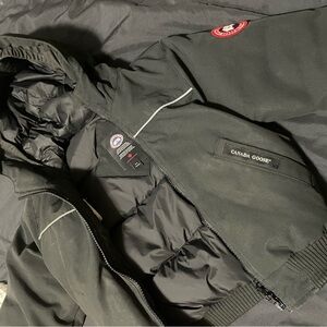 Canada Goose kids black coat with Hood